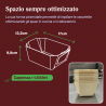 PIOP-PACK - Vaschette in pioppo biodegradabili per cibi secchi, umidi e confezionati (1 scatola da 56 pezzi)